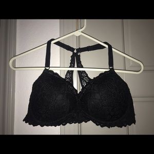 PINK Black Lace Bralette Bra